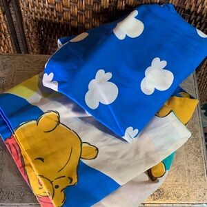 Vintage Disney Winnie the Pooh and Piglet Twin Flat and Fitted Sheets